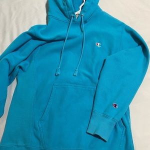 blue champion hoodie